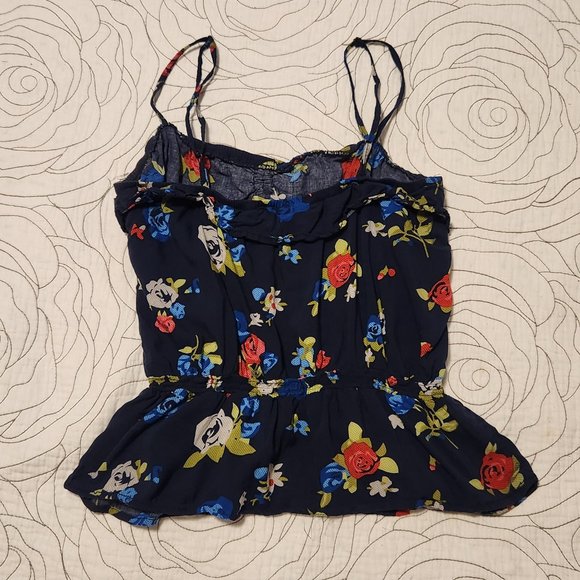 [M] Blue Floral Strappy Tank - Picture 2 of 6